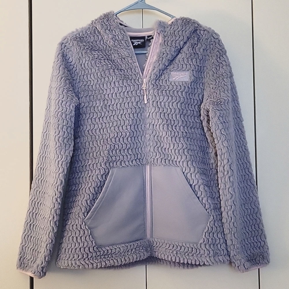 Reebok Girls Lavender Textured Hoodie
